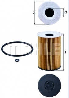 Olejový filter vložka / MAHLE